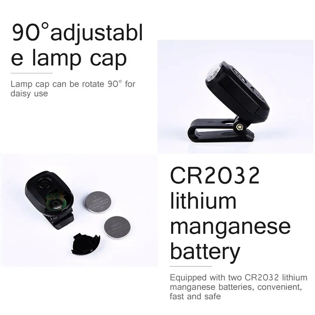 3 LED Outdoor Sport Hat Light Portable Head Lighting Lamp Baseball Cap Lamp Hat Clip Light Headlamp for Camping Fishing Hiking